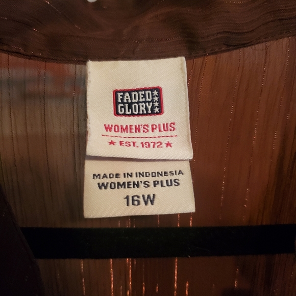 90's Set Cami Sheer Shirt Brown Boho - Picture 4 of 7